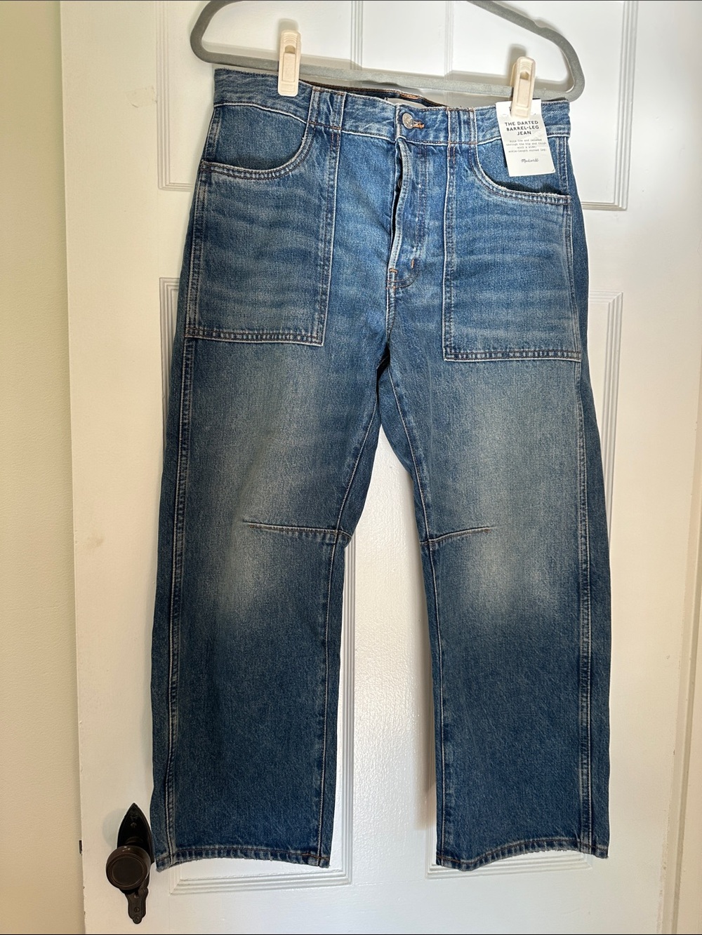 NWT Madewell The Darted Barrel-Leg Jean | Size 27P